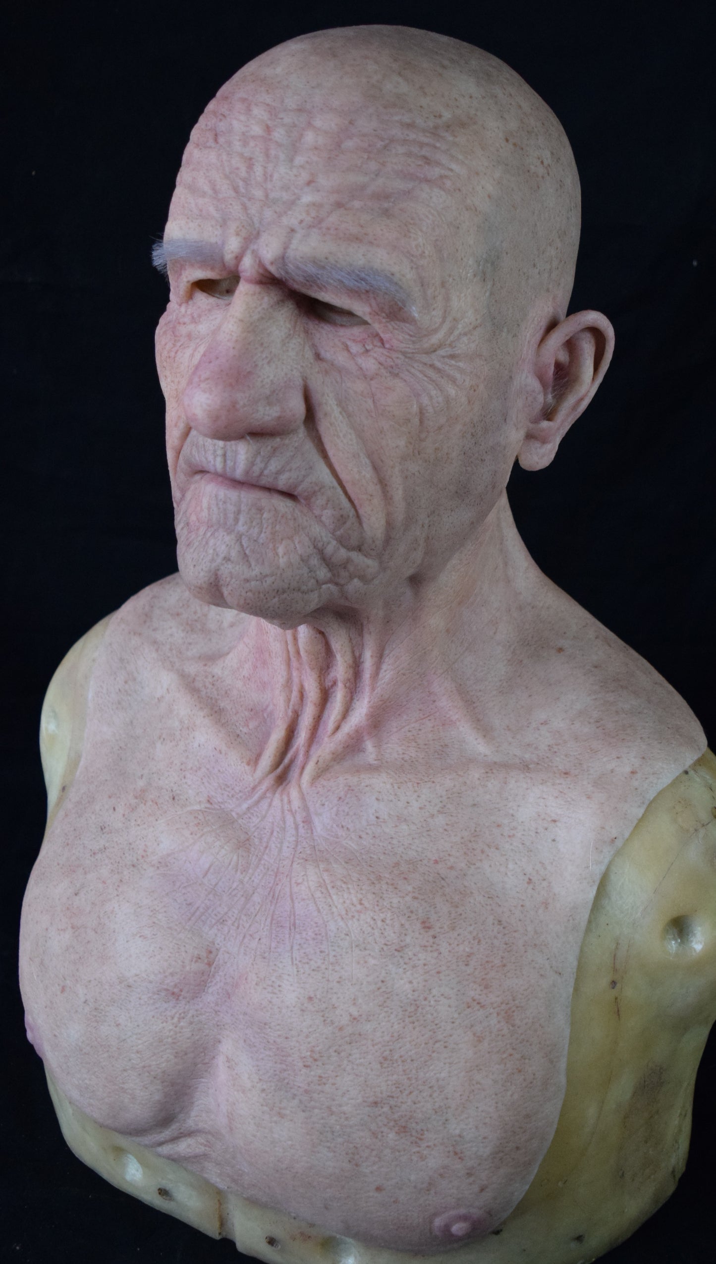 Albert hyper-realistic old man silicone mask by Mr E Masks - premium quality