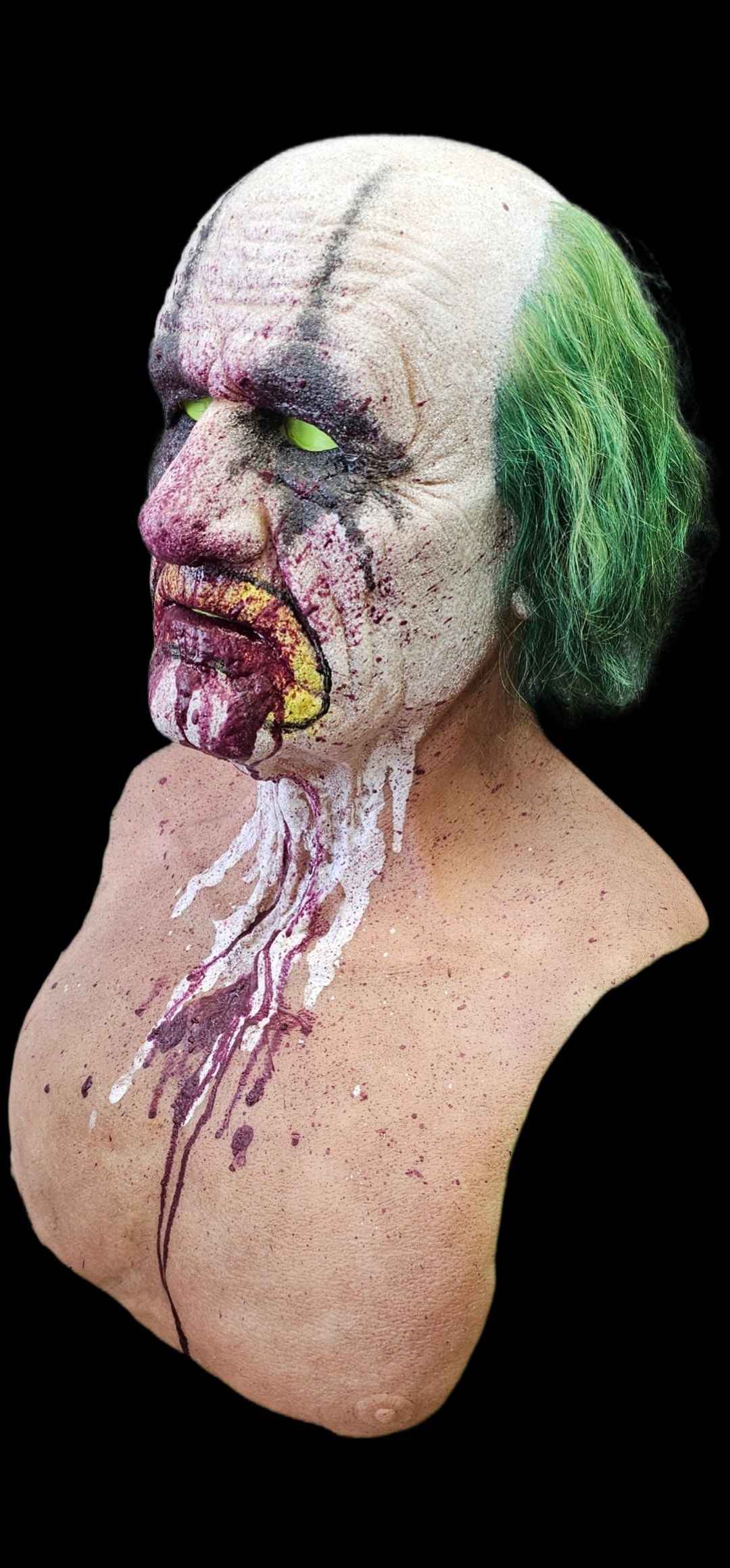 Cannibal clown mask rear view — showing full head fit