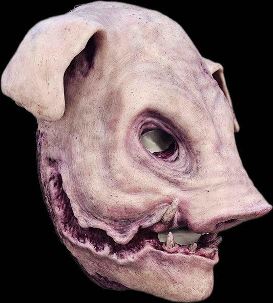 The Butcher – hyper-realistic silicone pig face mask by Mr E Masks, side profile view