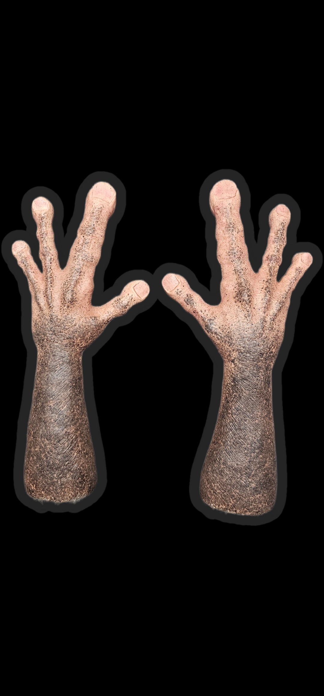 realistic silicone alien hands / arms / sleeves alien mask