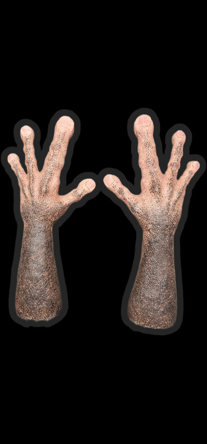 realistic silicone alien hands / arms / sleeves alien mask