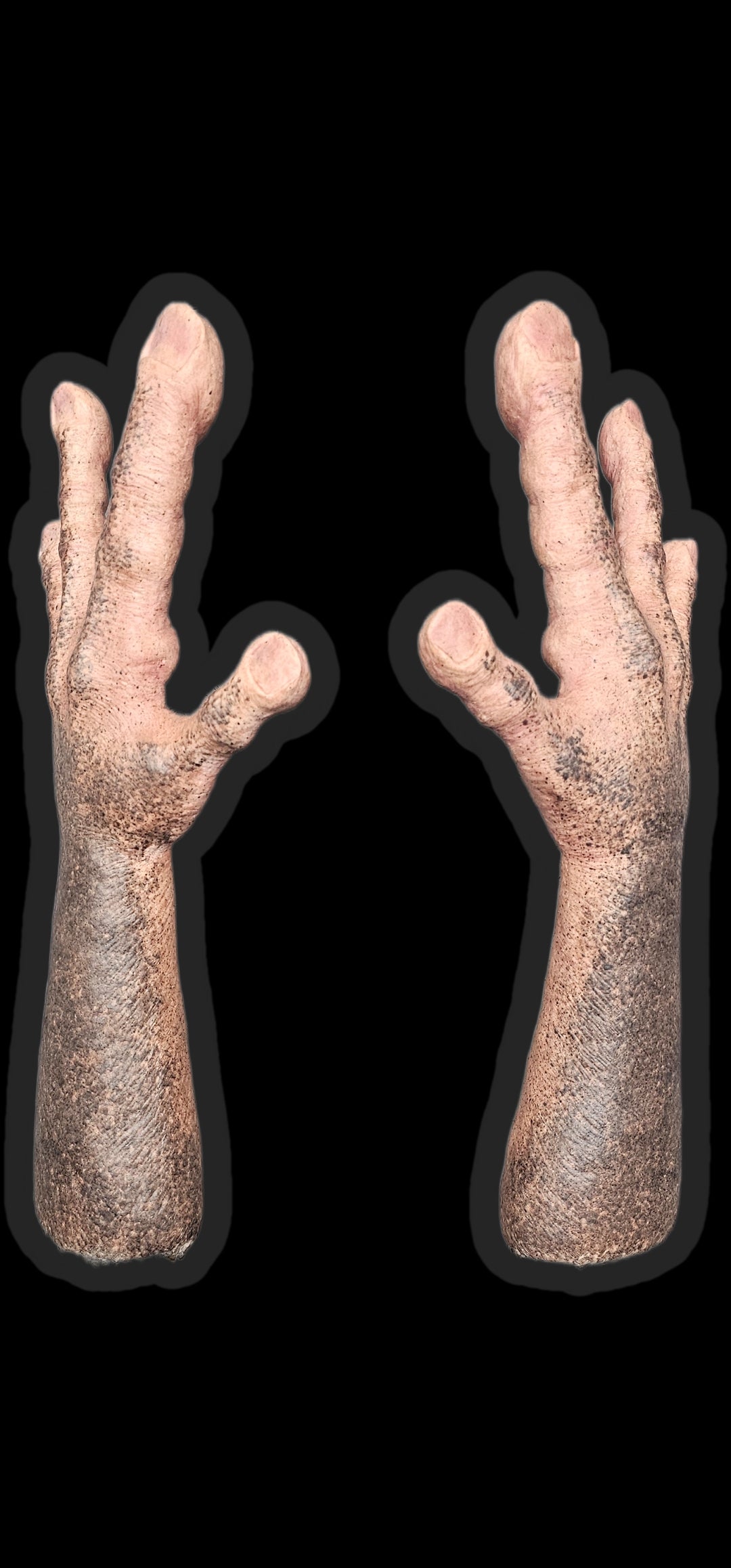 realistic silicone alien hands / arms / sleeves alien mask