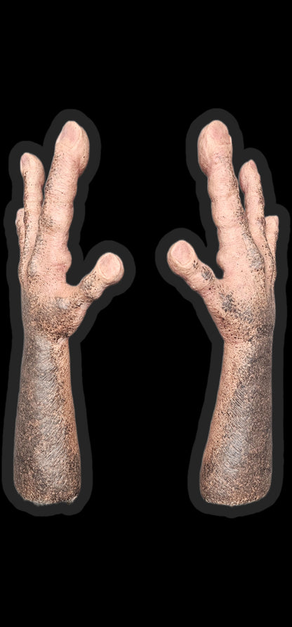 realistic silicone alien hands / arms / sleeves alien mask