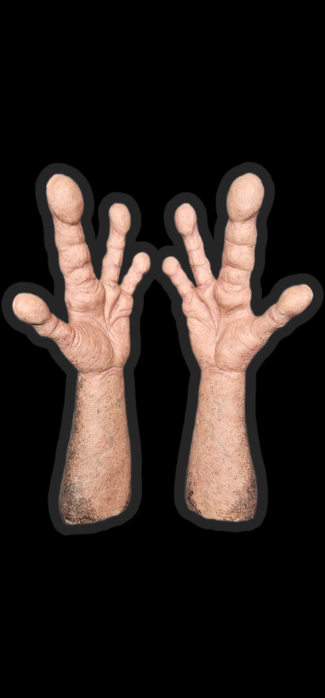 realistic silicone alien hands / arms / sleeves alien mask