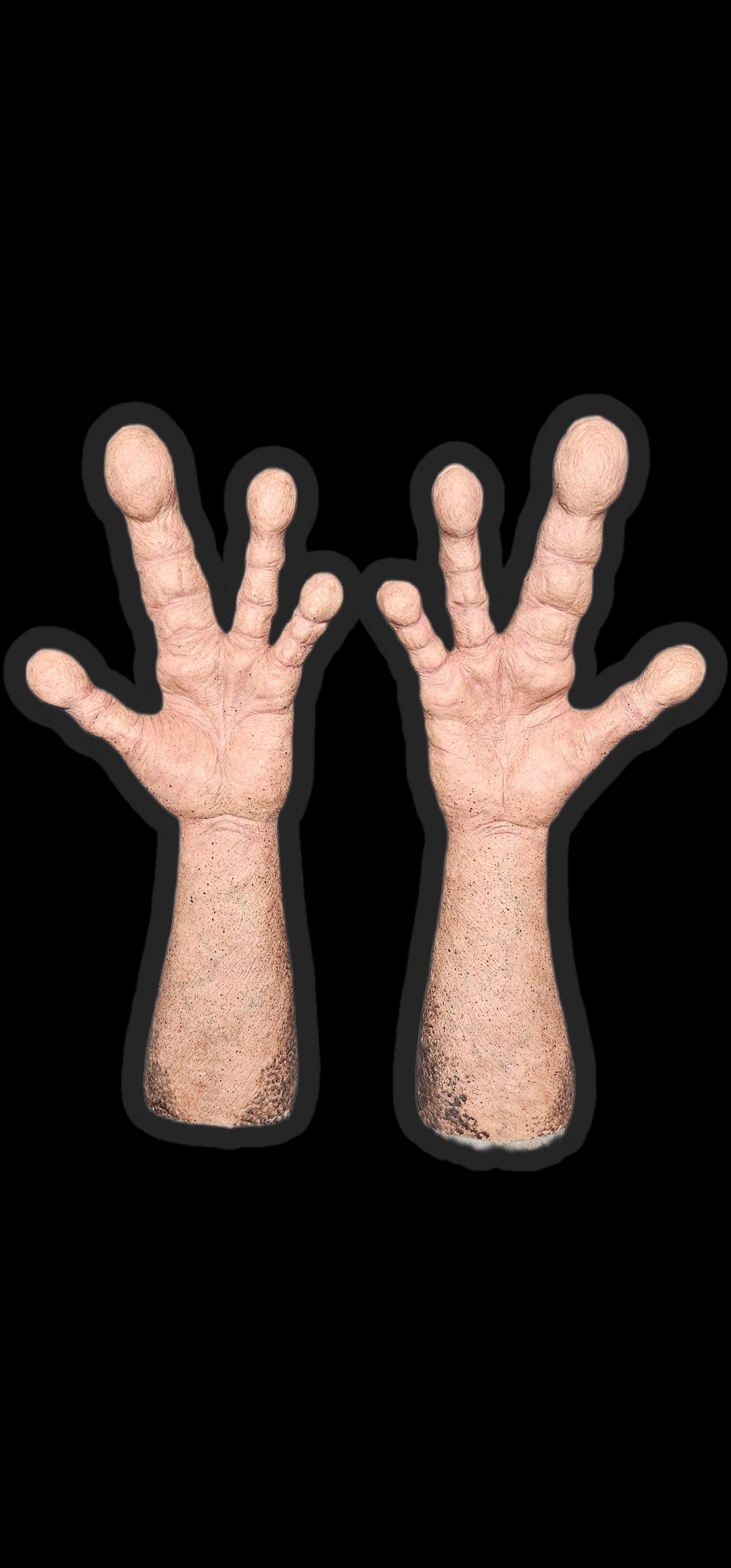 realistic silicone alien hands / arms / sleeves alien mask