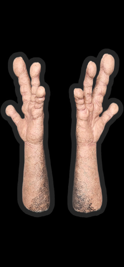 realistic silicone alien hands / arms / sleeves alien mask