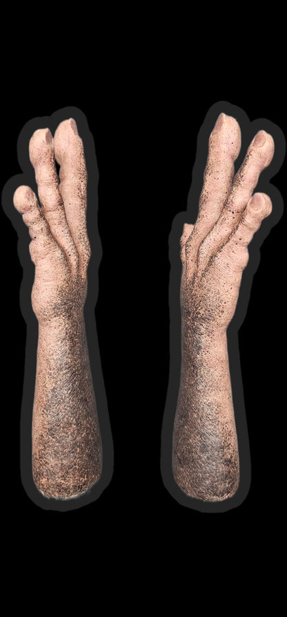 realistic silicone alien hands / arms / sleeves alien mask