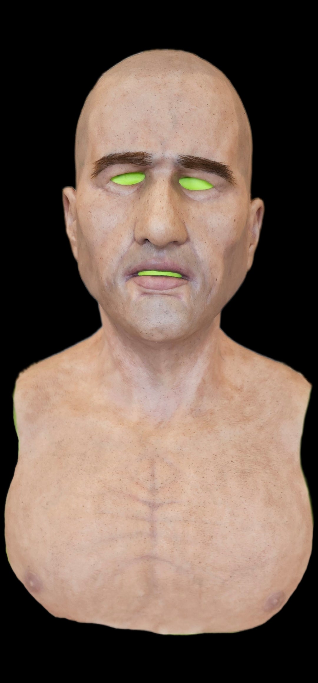 Silicone mask and bib young man