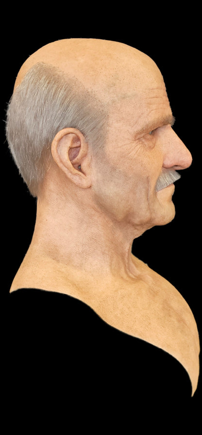 Realistic silicone old man prank actor mask uk