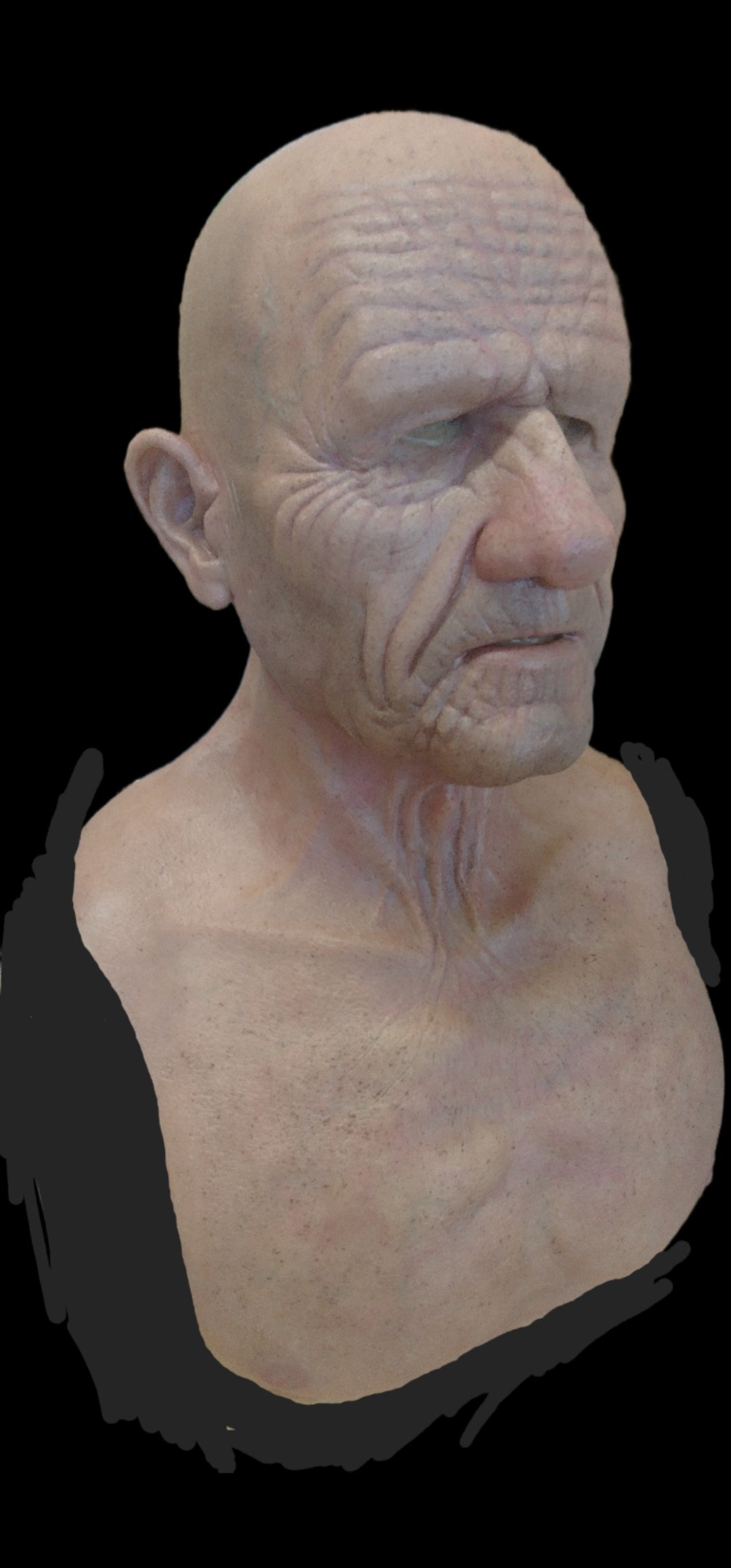 Silicone old man mask realistic