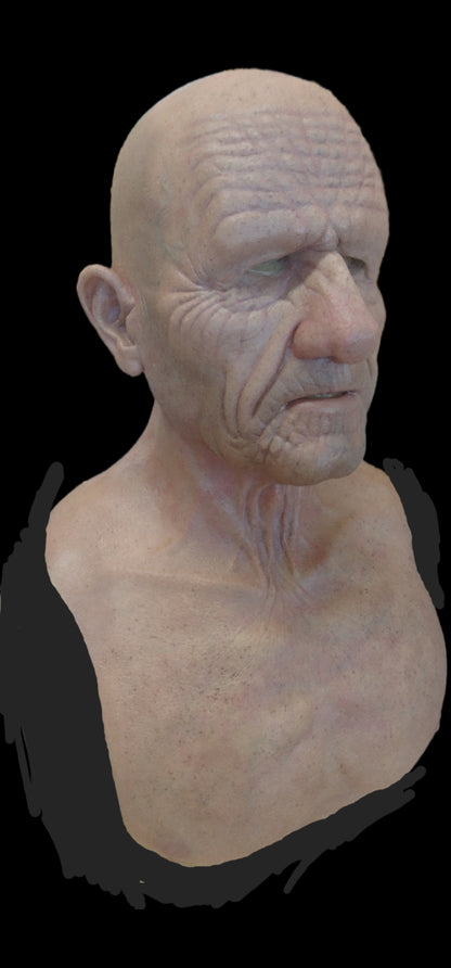 Silicone old man mask realistic