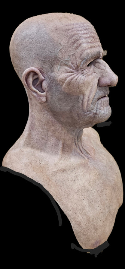 Silicone old man mask realistic