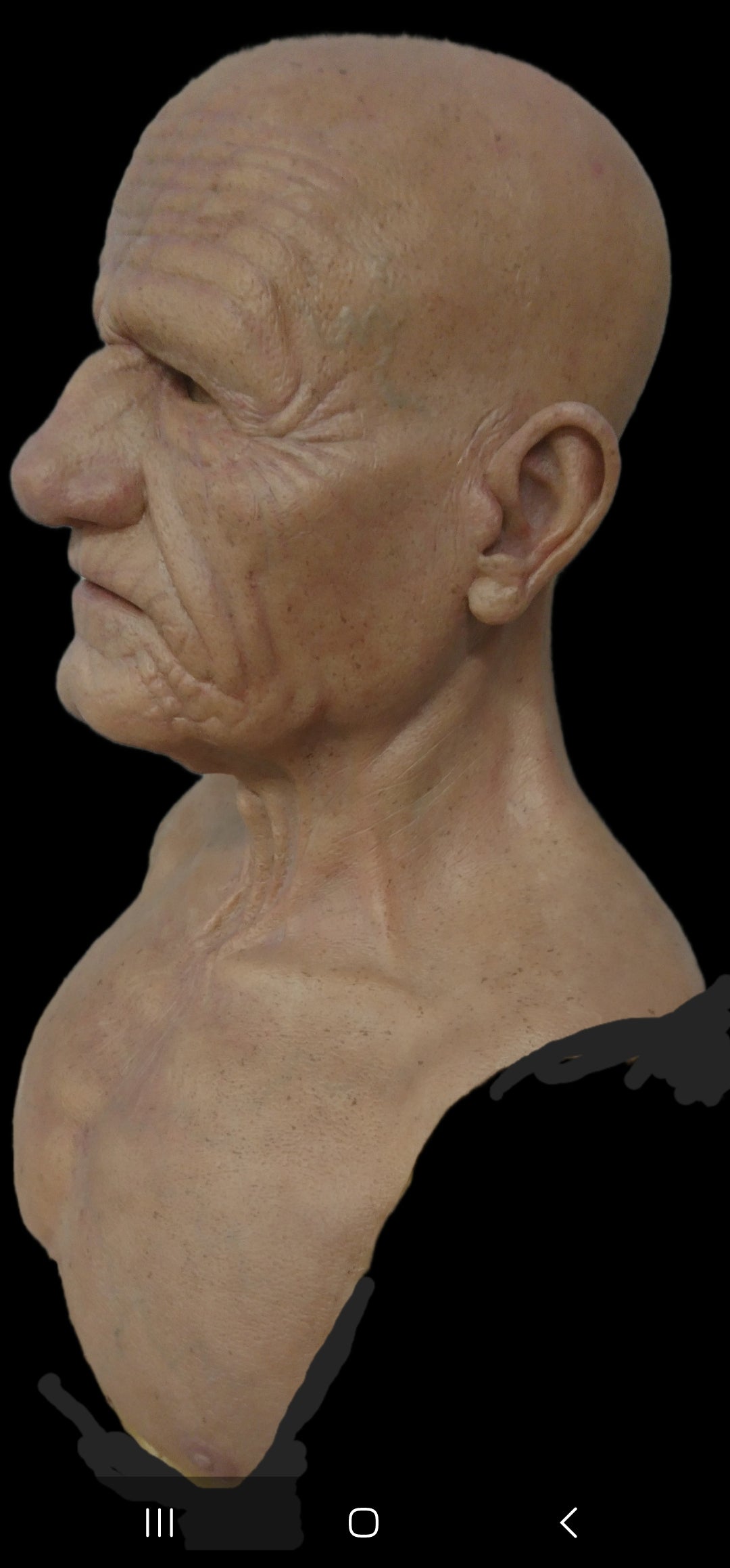 Silicone old man mask realistic