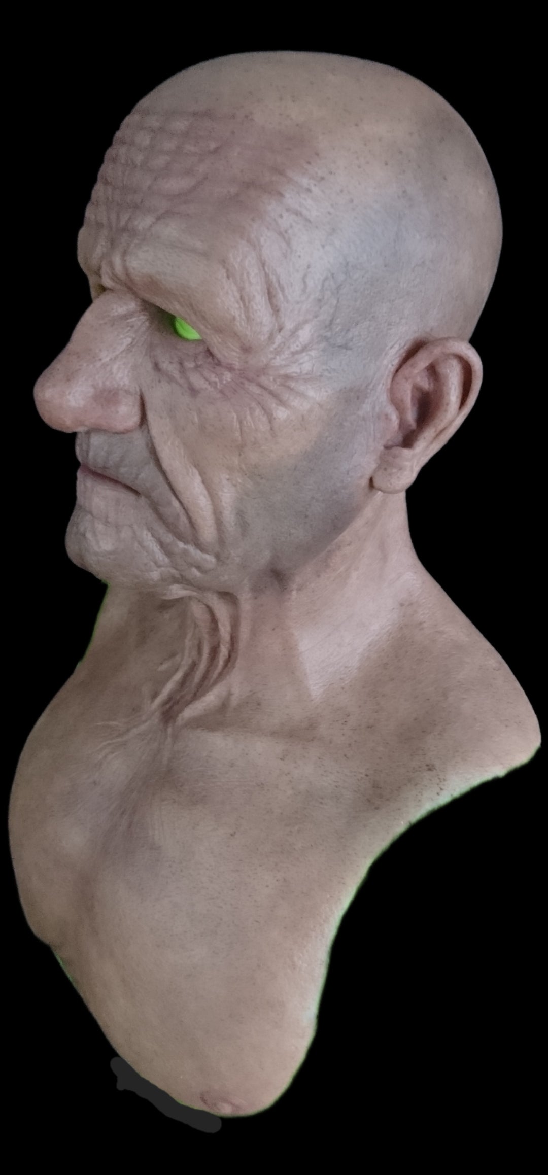 Silicone old man mask realistic