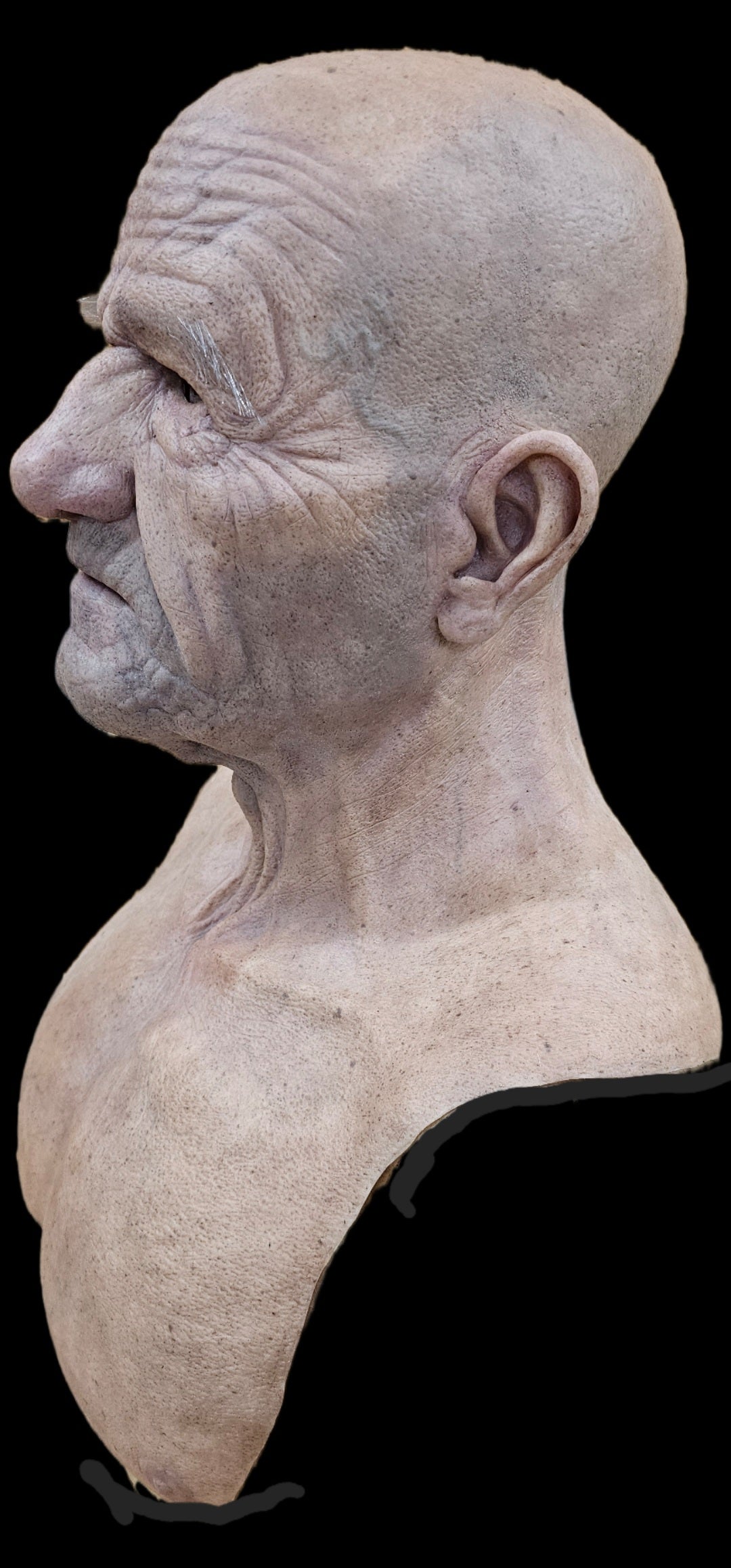 Silicone old man mask realistic