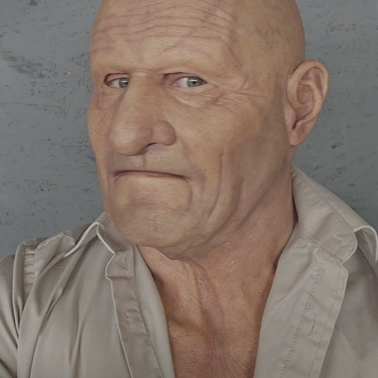 Silicone old man mask stan