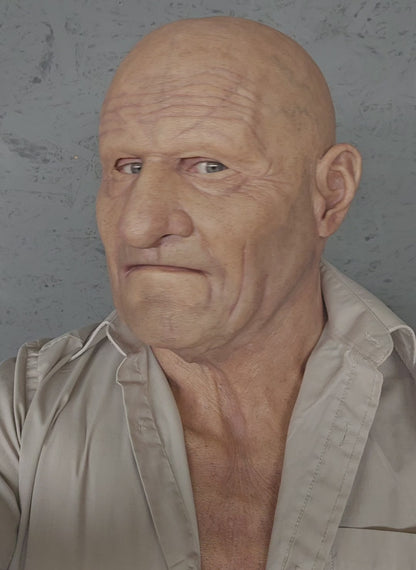 Silicone old man mask stan