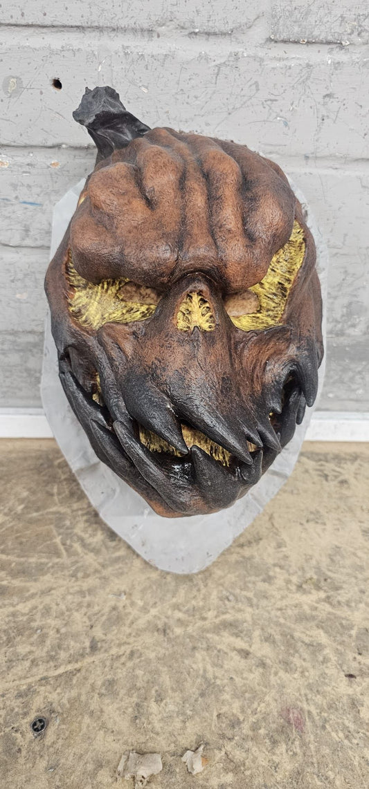 Jack O' Lantern Pumpkin Silicone Face Mask - front view