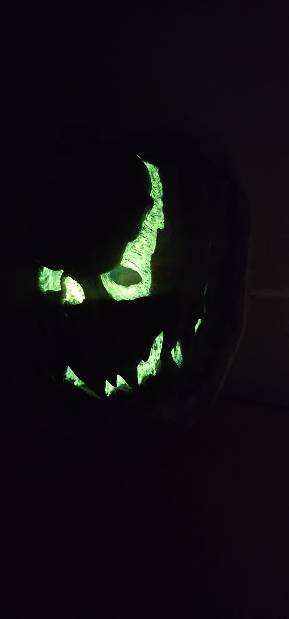 Jack O' Lantern Pumpkin Silicone Face Mask - glow in the dark effect